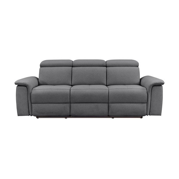 Divano grigio in pelle 211 cm Pareli - Støraa