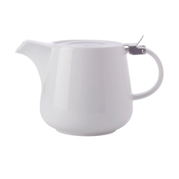 Teiera in porcellana bianca con colino Basic, 1,2 l - Maxwell & Williams