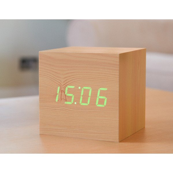 LED budík Click Clock Maxi Green