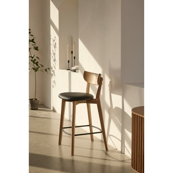 Sedia da bar in legno di quercia Pero - Unique Furniture-image-1