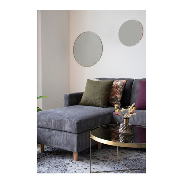 Specchio da parete rotondo con cornice color oro , ø 60 cm Jersey - House Nordic-image-3