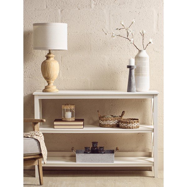 Scaffale bianco in pino massiccio 120x81x40 cm Heritage – Premier Housewares-image-1