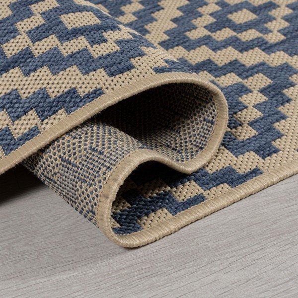 Tappeto da esterno blu/beige 66x230 cm Moretti - Flair Rugs-image-3