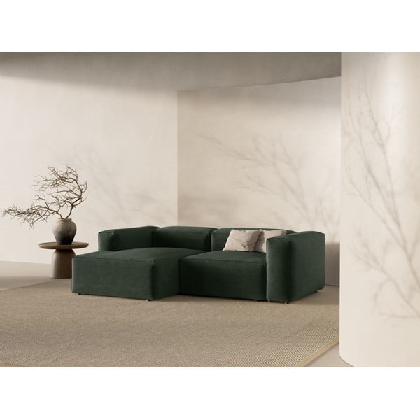 Divano angolare verde (con penisola a sinistra/con chaise lounge) Bergamo – Cosmopolitan Design-image-1