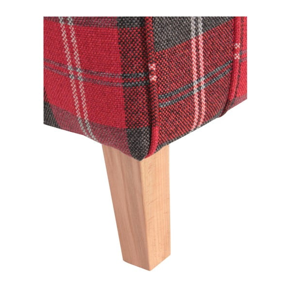 Poltrona vintage a quadri rossi Lorris - Max Winzer-image-4