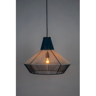 Lampadario blu con paralume in tessuto ø 55 cm Fairy - Zuiver