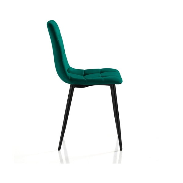 Sedie da pranzo in velluto verde in un set di 2 pezzi Faffy - Tomasucci-image-3