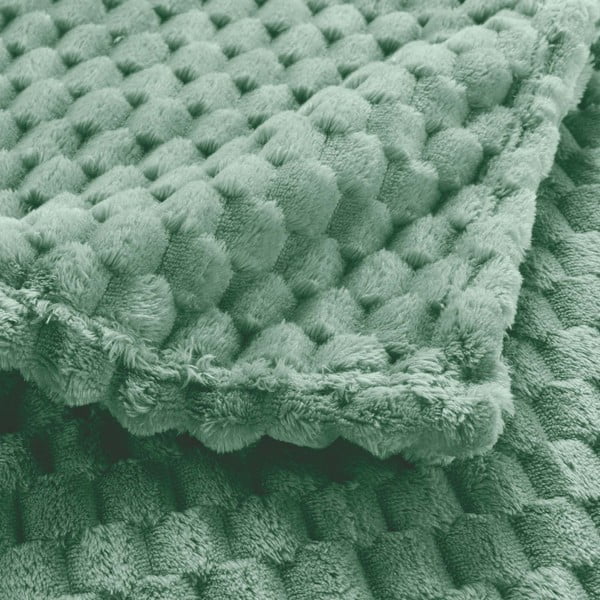 Coperta verde chiaro in microflanella 125x150 cm Mini Frosty – douceur d'intérieur-image-3