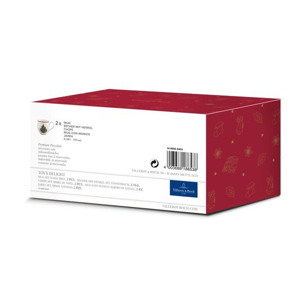 Set di 2 tazze in porcellana bianca con motivo natalizio Villeroy & Boch X-mas tree - Villeroy&Boch-image-1