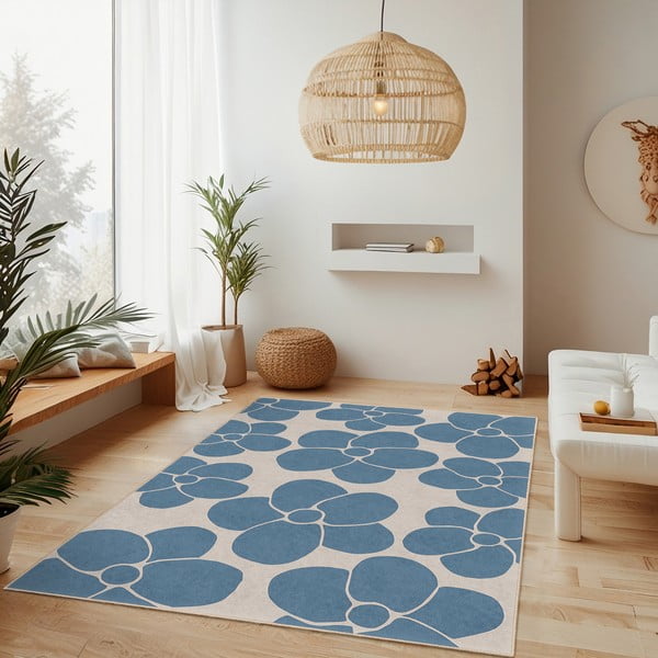 Tappeto blu lavabile 120x180 cm Blue Meadow – Mila Home-image-2