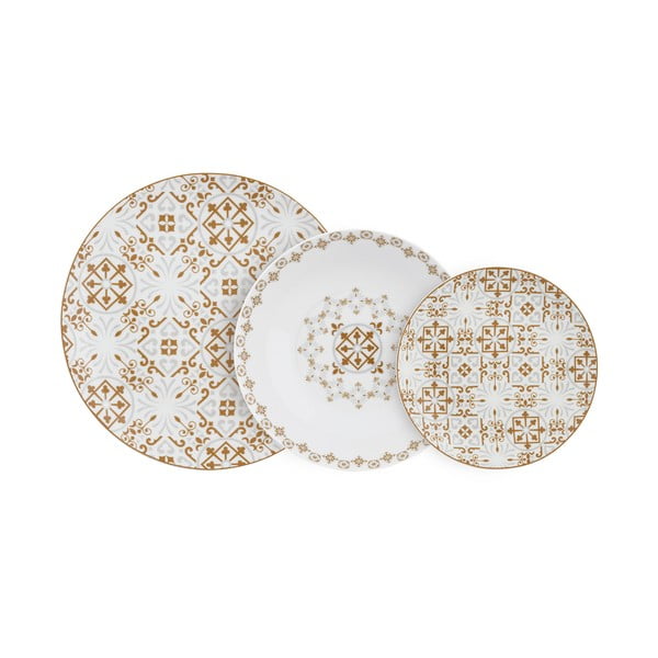 Set di piatti in porcellana da 18 pezzi Macadamia - Villa Altachiara