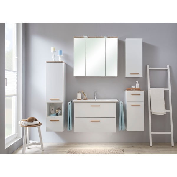 Lavabo in ceramica bianca senza miscelatore 80x47 cm Set 931 - Pelipal-image-1