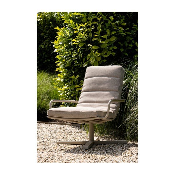 Sedia da giardino in metallo grigio chiaro Coosa - Exotan-image-1