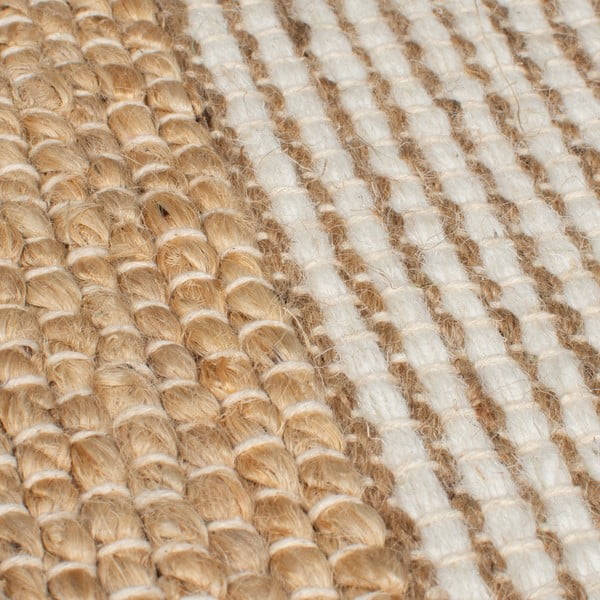 Passatoia viola/di colore naturale in misto iuta tessuta a mano 60x230 cm Medina Blocks – Flair Rugs-image-3