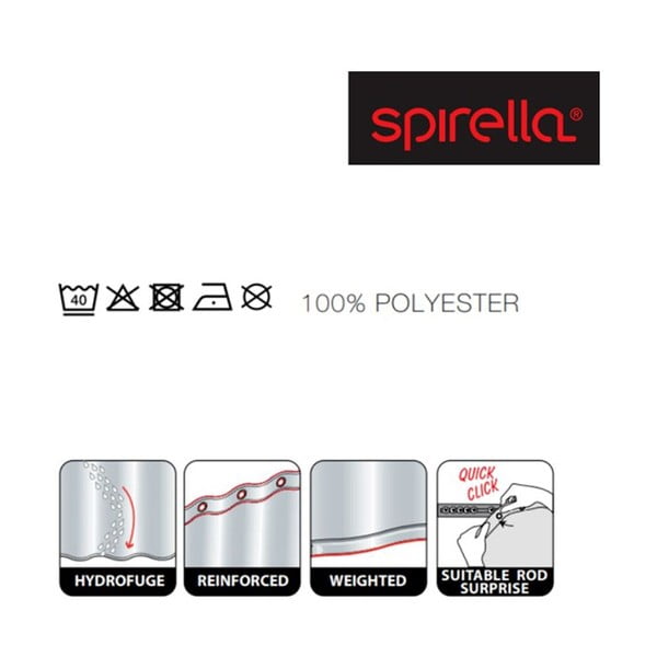 Tenda per doccia 180x200 cm Claire – Spirella-image-2
