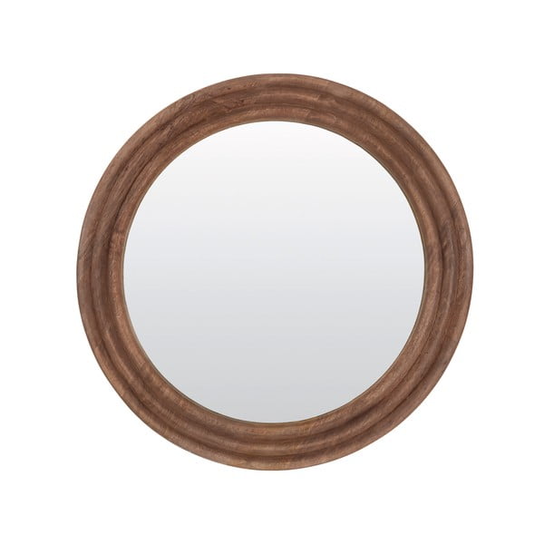 Specchio da parete con cornice in legno ø 100 cm Florion - Light & Living