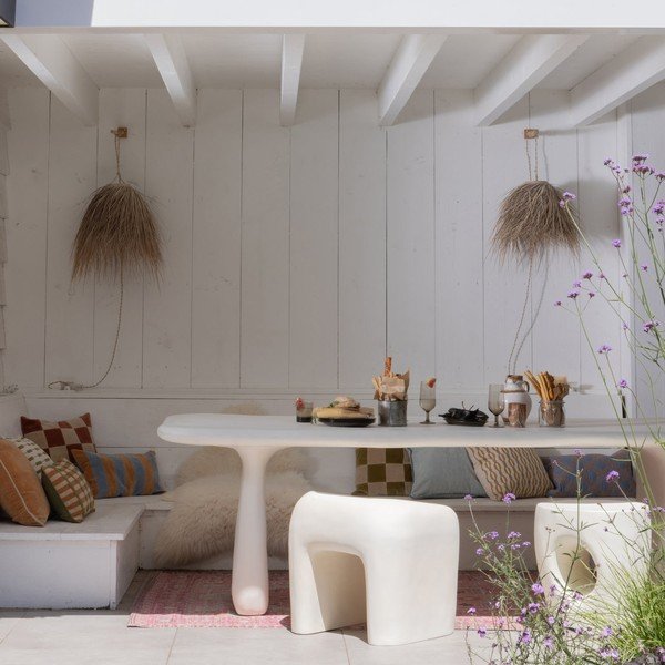 Sedia da esterno avorio in plastica Nivo – WOOOD-image-4