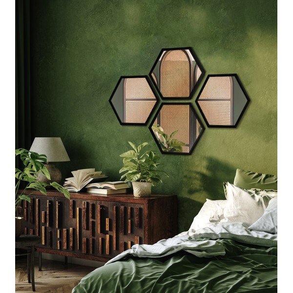 Specchi da parete in set da 4 35x40 cm Heksagon  -image-1