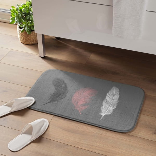 Tappetino da bagno grigio 45x75 cm Penelope - douceur d'intérieur-image-1