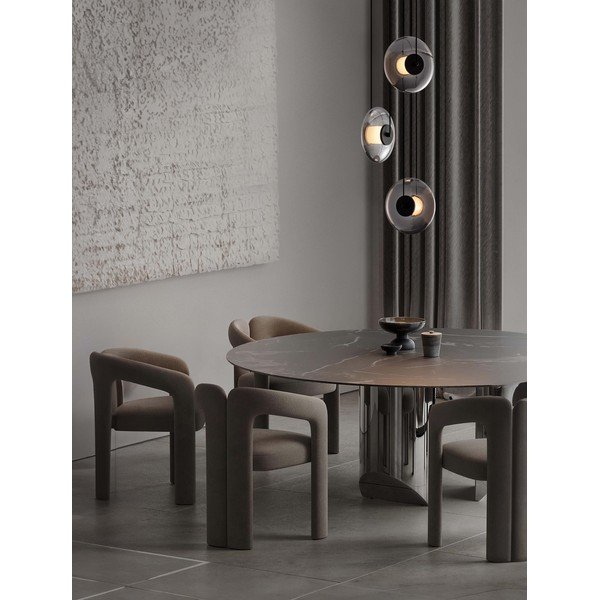 Lampadario LED nero opaco in vetro con intensità regolabile ø 35 cm Ballet – Nova Luce-image-1