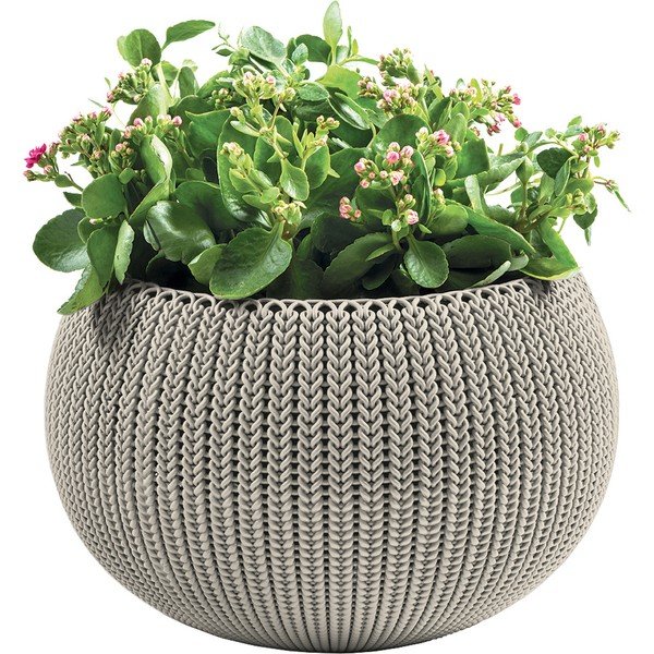 Vaso per fiori in plastica da appendere/parete ø 36 cm Cozy Dune – Keter-image-1