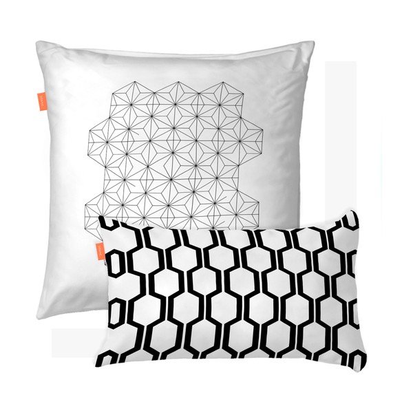 Set di 2 federe in cotone Closer - Blanc