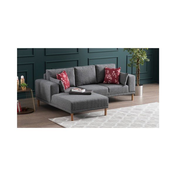 Divano angolare grigio scuro Fanz, angolo sinistro - Balcab Home-image-2