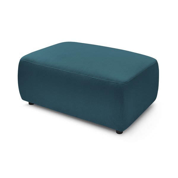 Pouf in velluto a coste blu Envy - Bobochic Paris