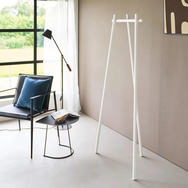 Appendiabiti bianco in metallo 43x153,5 cm Tower Tri-Post – YAMAZAKI-image-2
