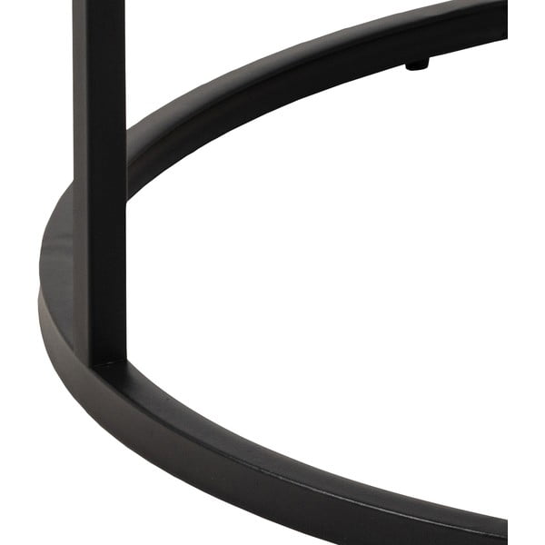 Tavolino rotondo bianco con piano effetto marmo ø 80 cm Spiro - Actona-image-3