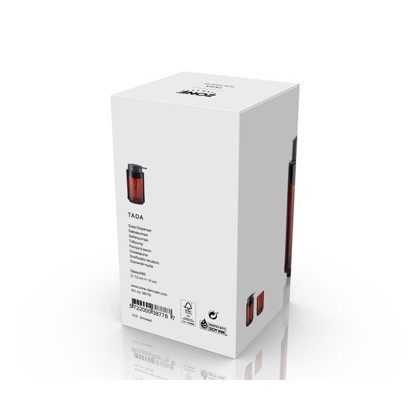 Dispenser per sapone marrone in vetro 250 ml Tada – Zone-image-3