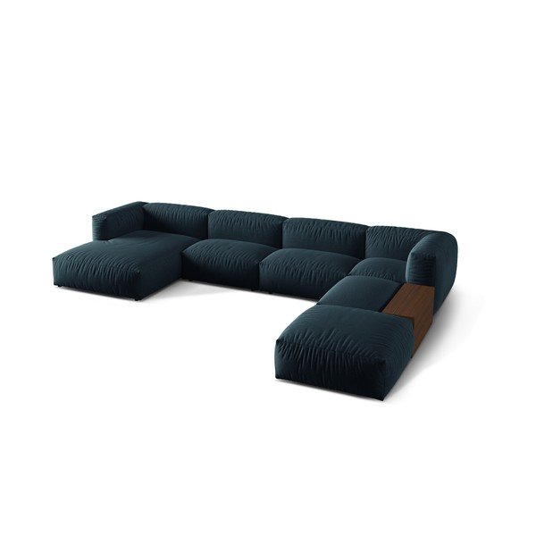 Divano angolare modulare blu scuro (angolo destro a forma di U) Martina - Micadoni Home-image-1