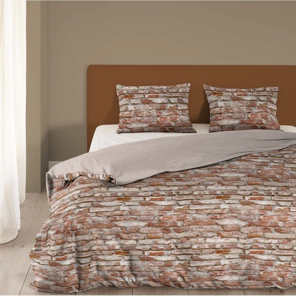 Biancheria da letto in cotone Brick, 200 x 240 cm - Good Morning-image-1