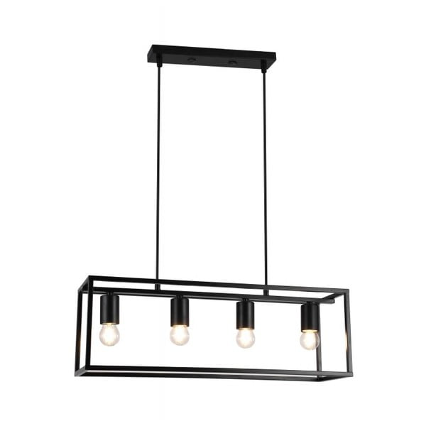 Lampada da soffitto nera con paralume in metallo 15x120 cm Diu 4 - GTV