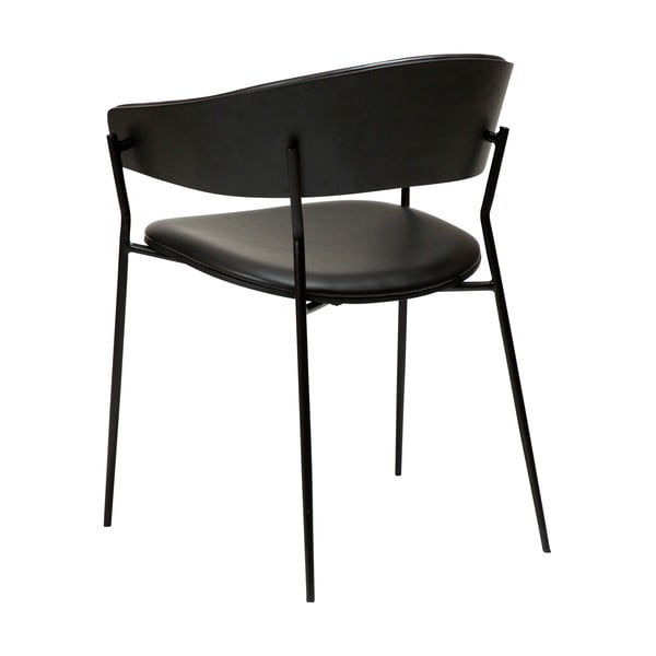 Sedia da pranzo nera opaca con braccioli Crib – DAN-FORM Denmark-image-4