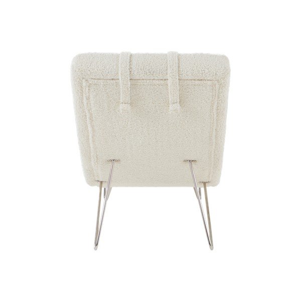 Chaise longue color crema con rivestimento in pelliccia sintetica Wasilla – Jotex-image-4