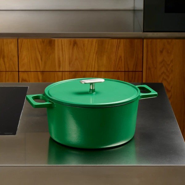 Casseruola in ghisa con coperchio incluso adatta all'induzione 5,5 l Mattia 3.0 – FABINI-image-1