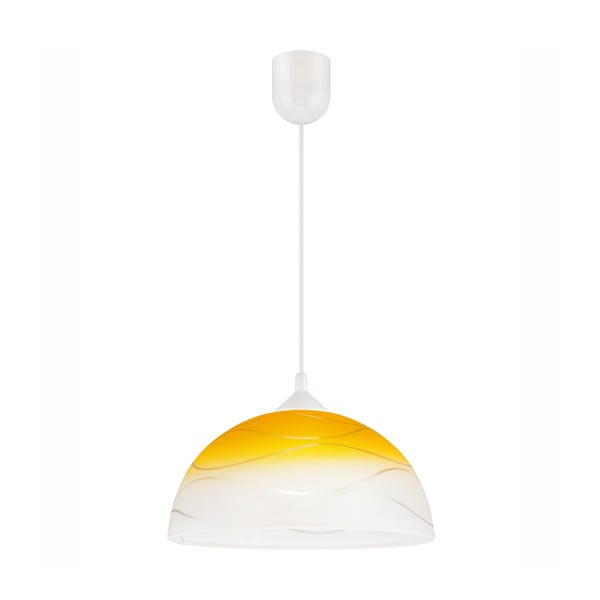 Lampadario giallo con paralume in vetro ø 30 cm Sfera – LAMKUR