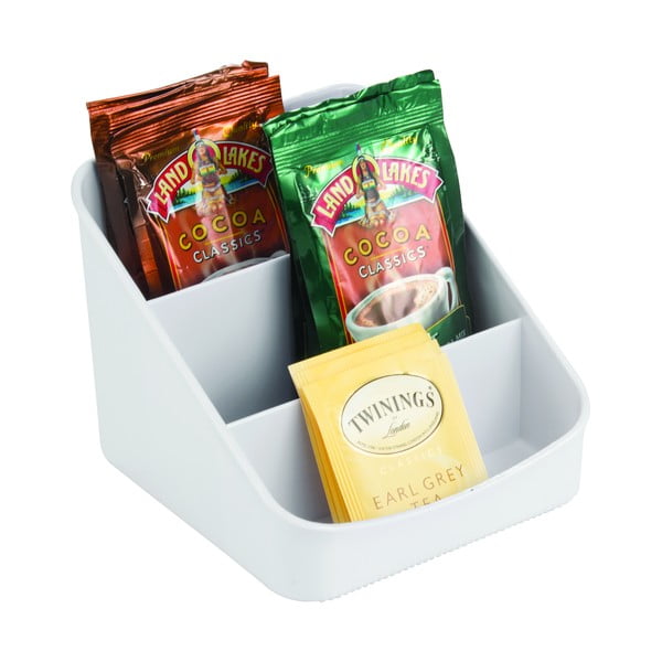 Organizer grigio con 3 scomparti , 16 x 14,5 cm Linus - iDesign-image-2