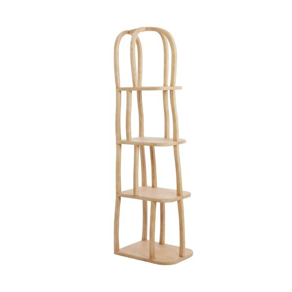 Scaffale colore naturale chiaro in mango massiccio 53x175x40 cm Lowe – Light & Living