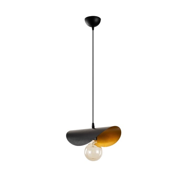 Lampada a sospensione in nero e bronzo con paralume in metallo Sivani - Opviq lights-image-2