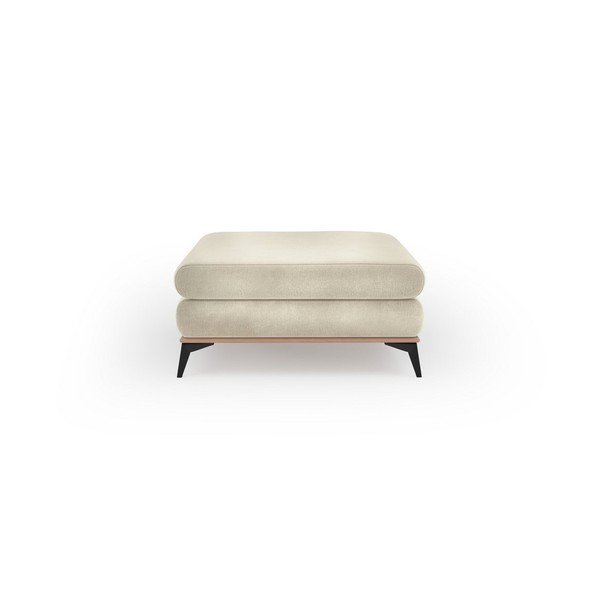 Pouf beige con rivestimento in velluto Astre - Windsor & Co Sofas-image-2