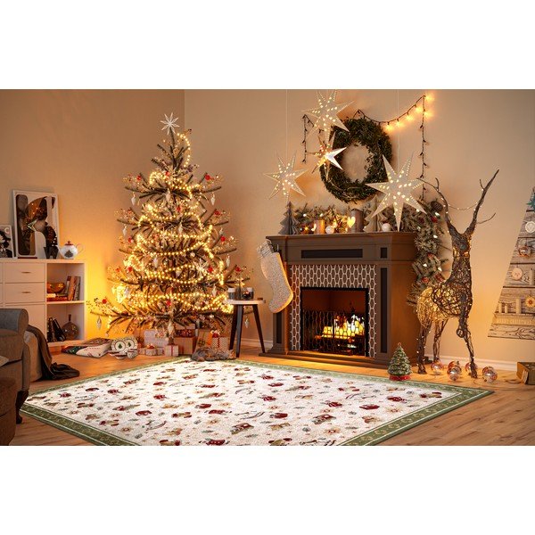 Tappeto verde natalizio in cotone 160x230 cm Toy's Delight Green Christmas - Villeroy&Boch-image-1