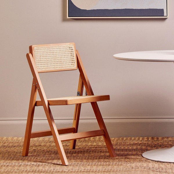 Sedia da pranzo di colore naturale in faggio massiccio Cebu – Premier Housewares-image-3