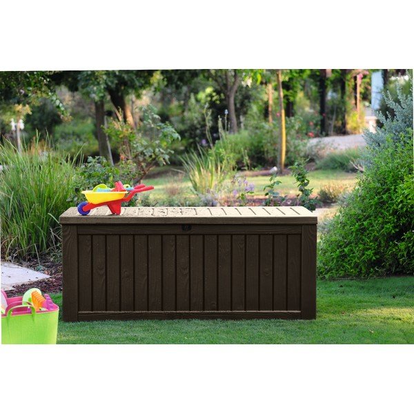 Cassetta portaoggetti da giardino marrone scuro - Keter-image-1