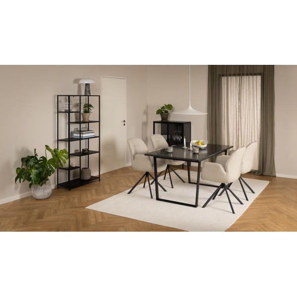 Libreria nera in metallo 80x165 cm Newcastle - Actona-image-1