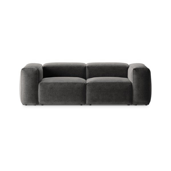 Divano grigio scuro 224 cm Bergamo – Cosmopolitan Design