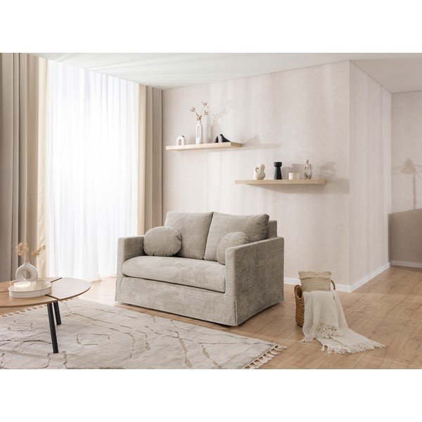 Divano beige 140 cm Paphos – Ropez-image-1
