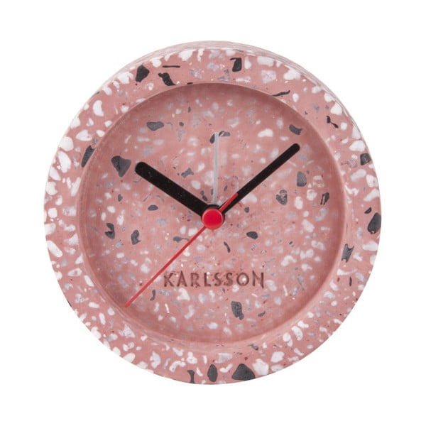 Orologio da tavolo rosa con sveglia Tom - Karlsson