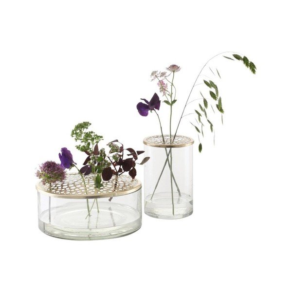 Skleněná váza A Simple Mess Kassandra Brass, ⌀ 20,5 cm-image-4